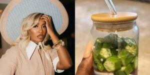 “Aunty tiwa, easy o”: reactions as Tiwa Savage joins baddies to drink Okro water